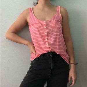 Kierra | Striped Button Down Tank